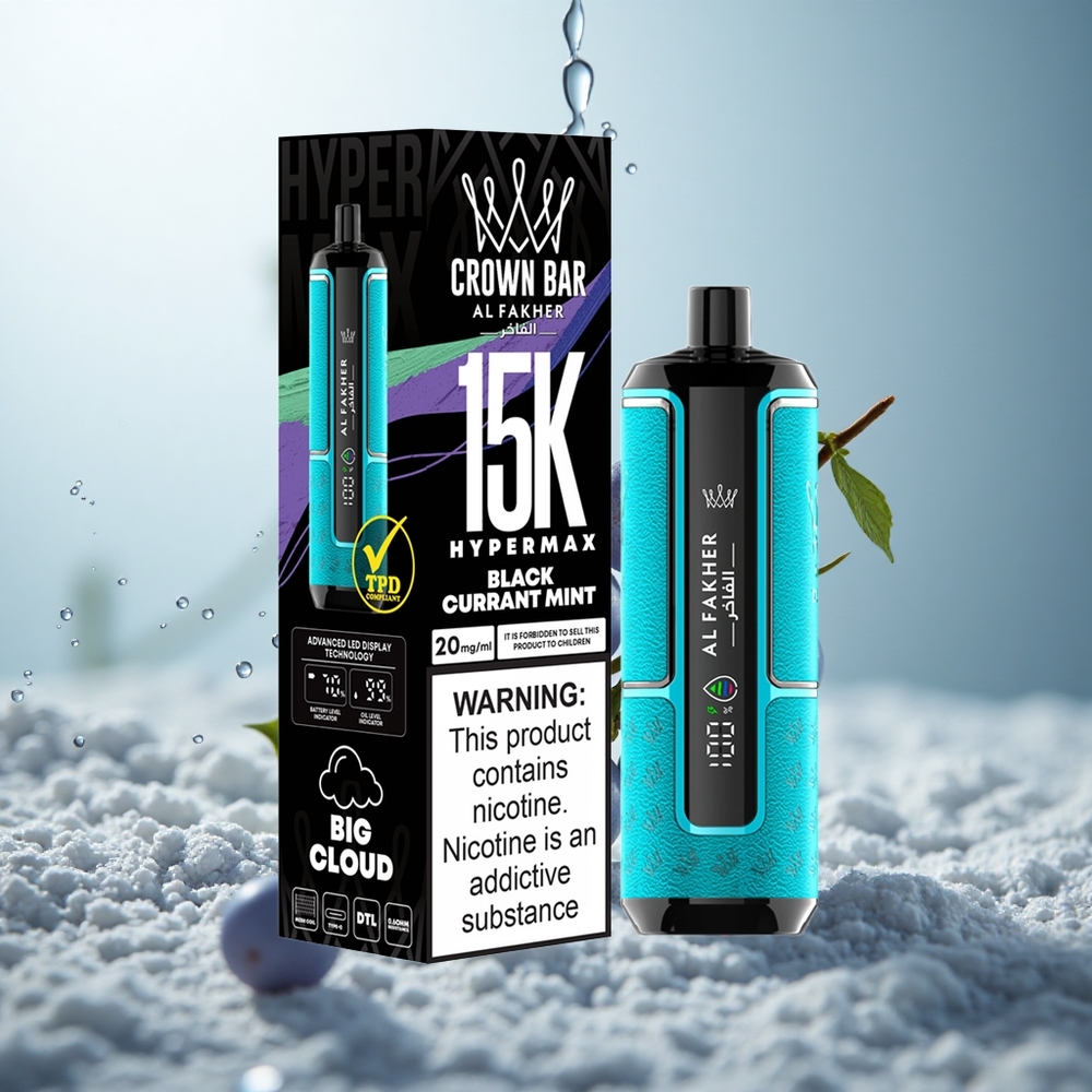 Al Fakher Crown Bar 15K Hypermax Schwarze Johannisbeere Minze 22ml 600mAh