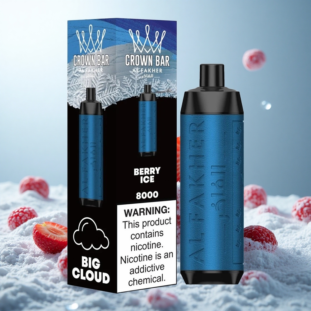 Al Fakher Crown Bar 8000 Crystal Beeren-Eis Typ-C  5mg