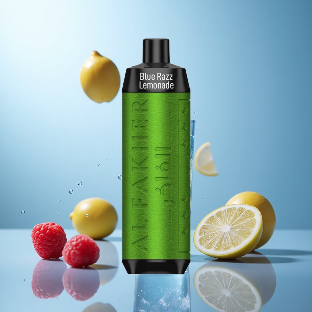 Al Fakher Crown Bar 8000 Crystal Blaue Himbeerlimonade mit Typ-C-Ladung und 5mg Nikotin