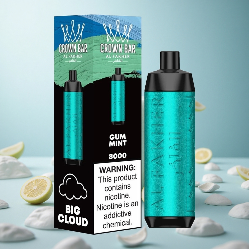 Al Fakher Crown Bar 8000 Crystal Gumminze 18ml Kristall Einweg-Vape