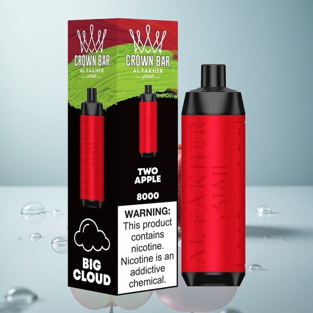 Al Fakher Crown Bar 8000 Crystal Zwei Apfel 600mAh 18ml