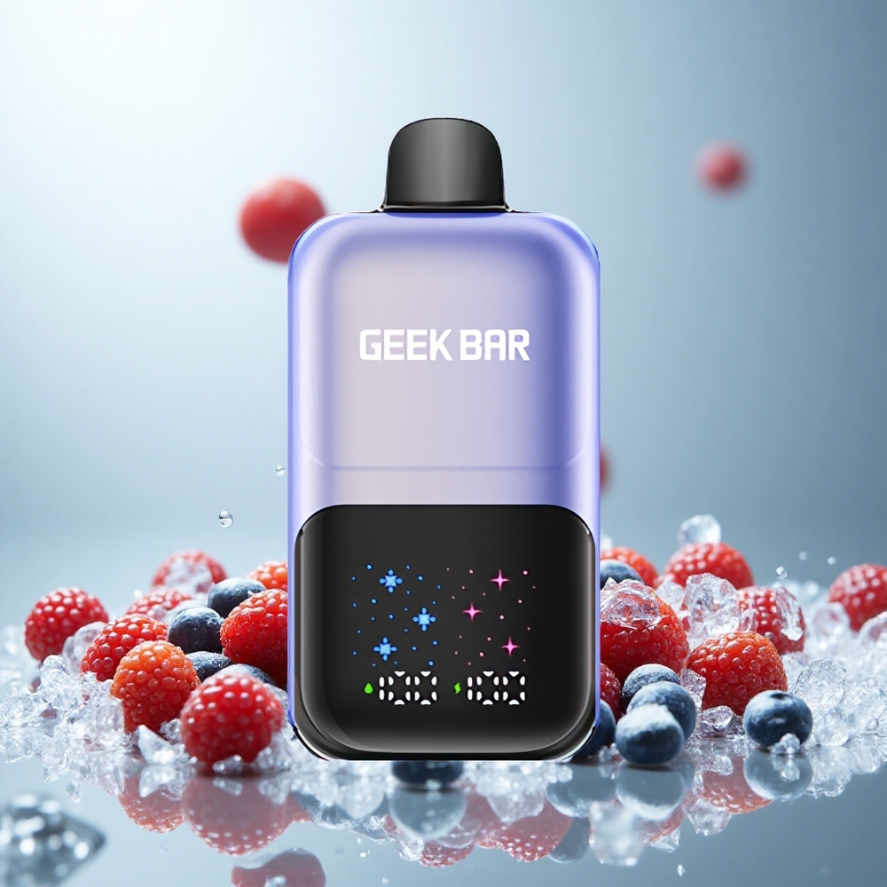 GEEK BAR 2GO 20ml 50000 GEMISCHTE BEEREN EIS MIT EINSTELLBAREN AROMASTUFEN UND DOPPELTANK