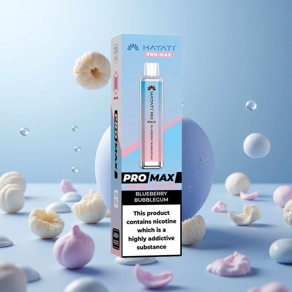 Hayati Pro Max 4000 Blaubeere Bubblegum Dual Mesh Rechargebar