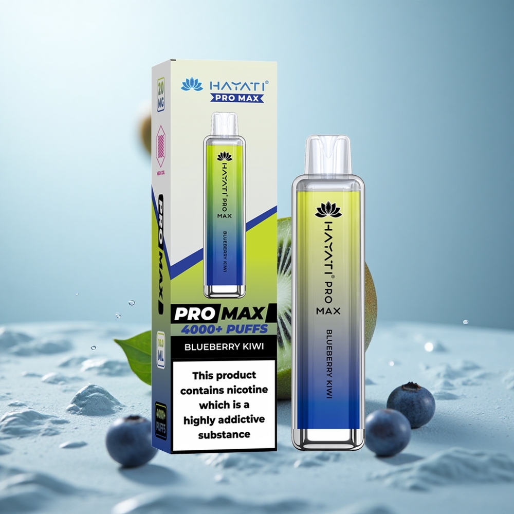 Hayati Pro Max 4000 Blaubeere Kiwi Dual Mesh 2ml