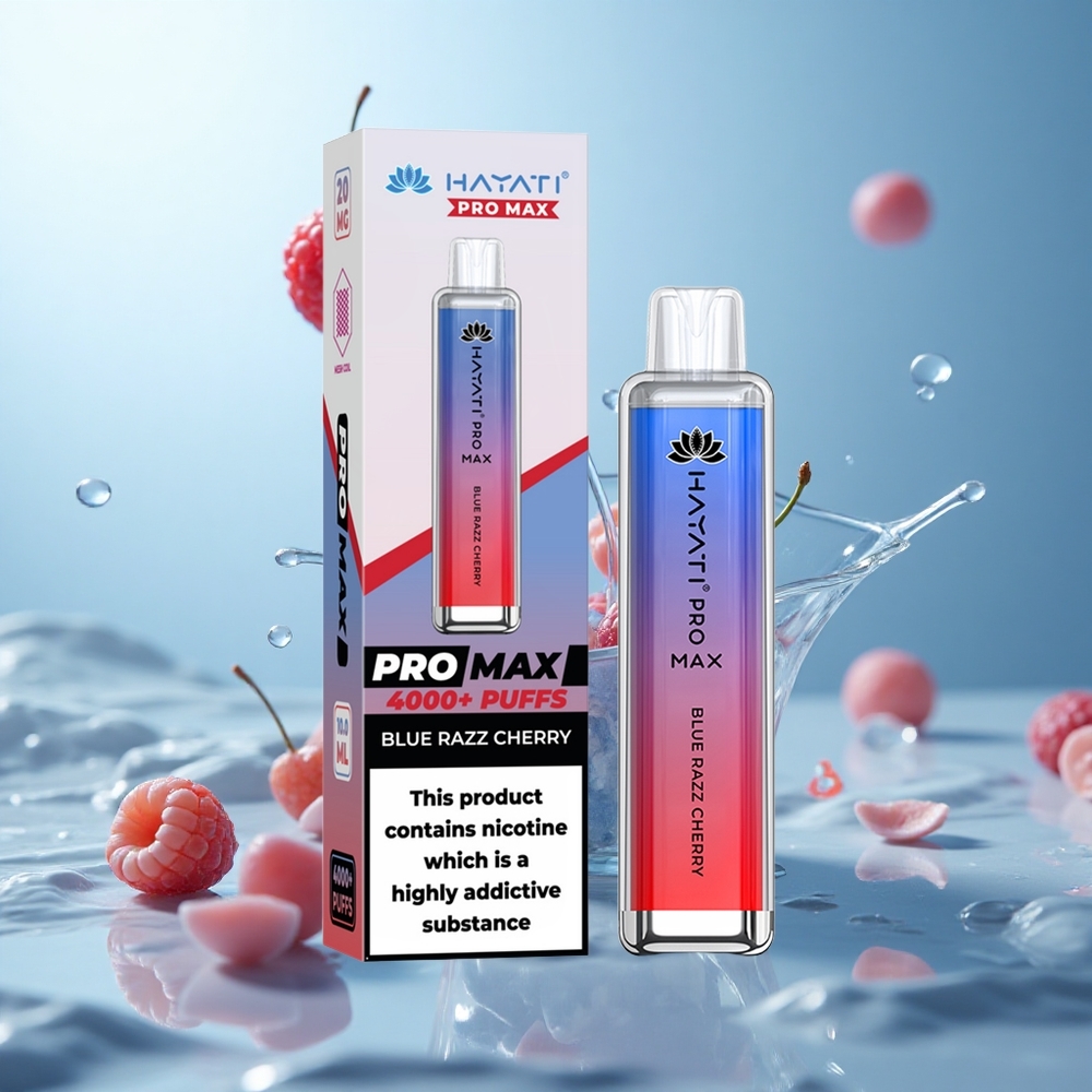 Hayati Pro Max 4000 Blaue Himbeer-Kirsche Dual Mesh Kristall