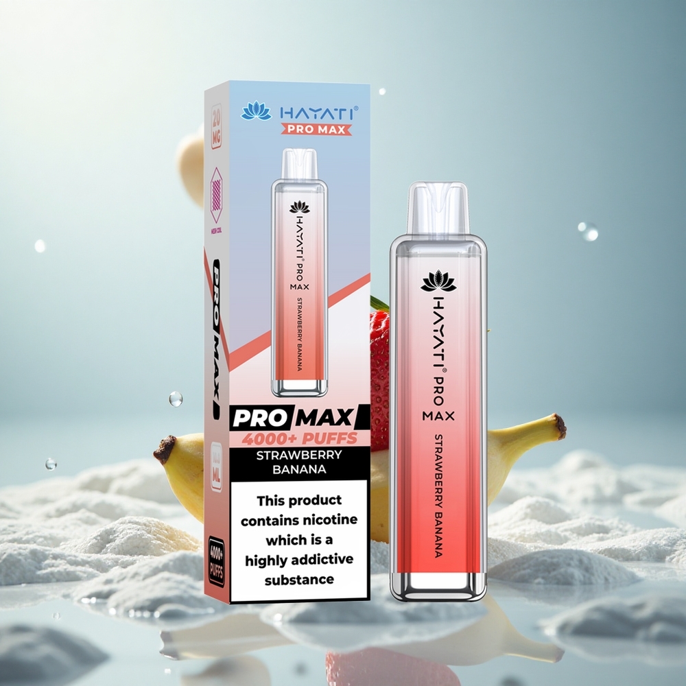 Hayati Pro Max 4000 Erdbeer Banane Rechargeable Dual Mesh