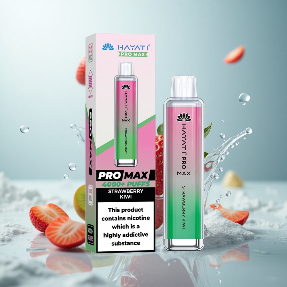 Hayati Pro Max 4000 Erdbeer-Kiwi Dual Mesh Rechargebar