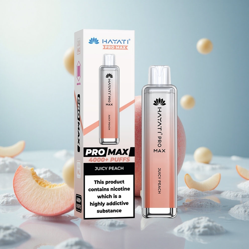 Hayati Pro Max 4000 Saftiger Pfirsich Dual Mesh Rechargebar