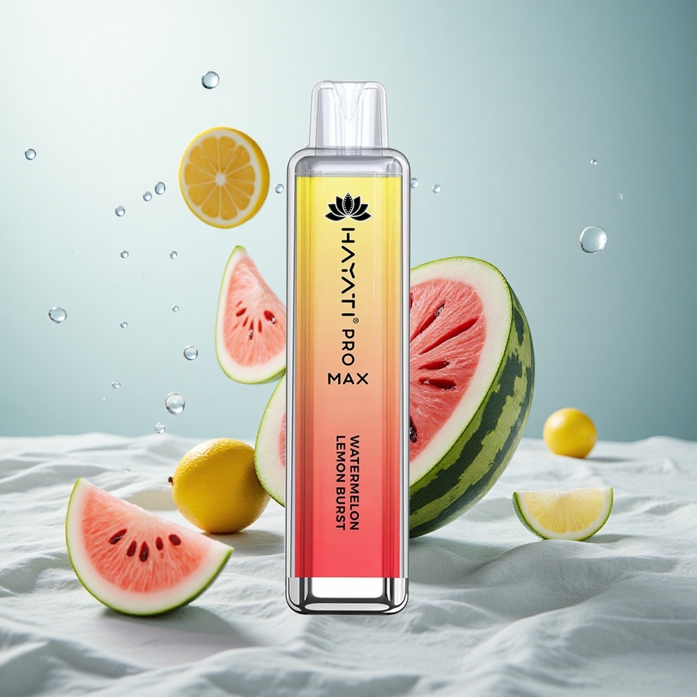 Hayati Pro Max 4000 Wassermelone Zitronen-Knall mit Dual-Mesh und wiederaufladbar