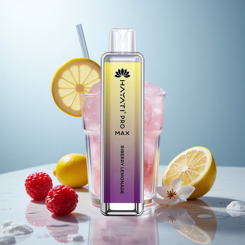 Hayati Pro Max 4000 Zitronenlimonade mit Riberry und Dual-Mesh Coil LED-Licht