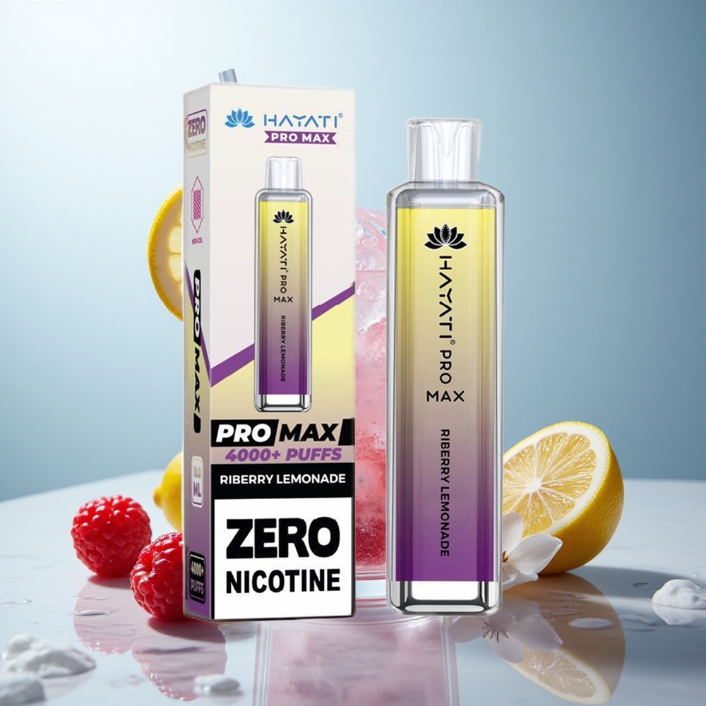 Hayati Pro Max 4000 Zitronenlimonade mit Riberry und Dual-Mesh Coil LED-Licht