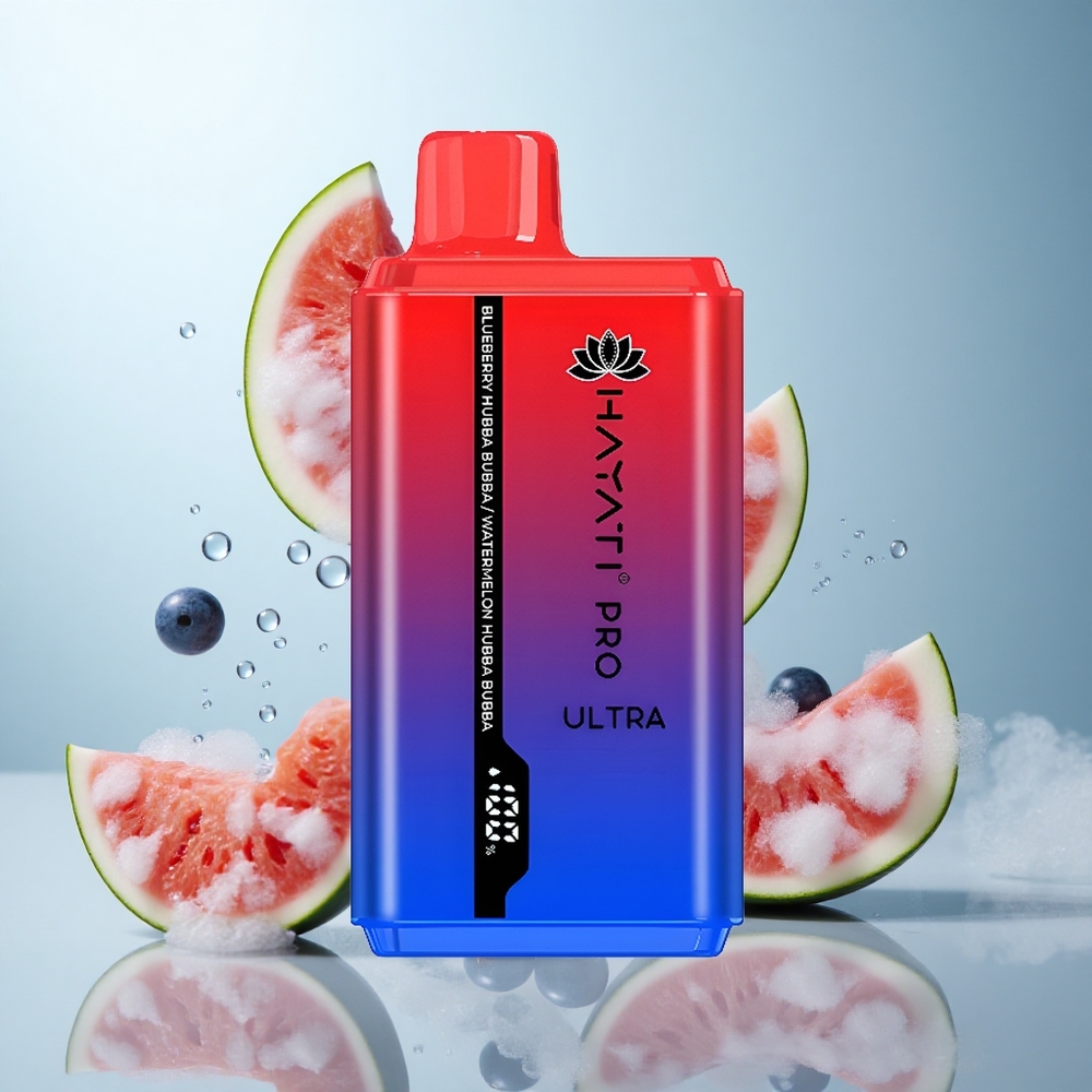 Hayati Pro Ultra 15000 Blaubeere Hubba Bubba Wassermelone Hubba Bubba Ultra 850mAh 49 Geschmacksrichtungen