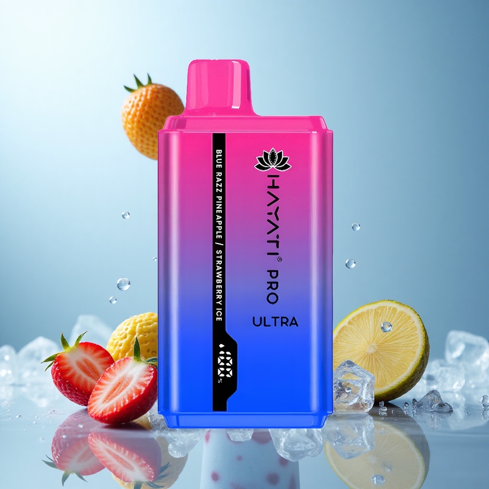Hayati Pro Ultra 15000 Blaue Himbeere Ananas Erdbeer Eis mit 850mAh und 2 Nikotin