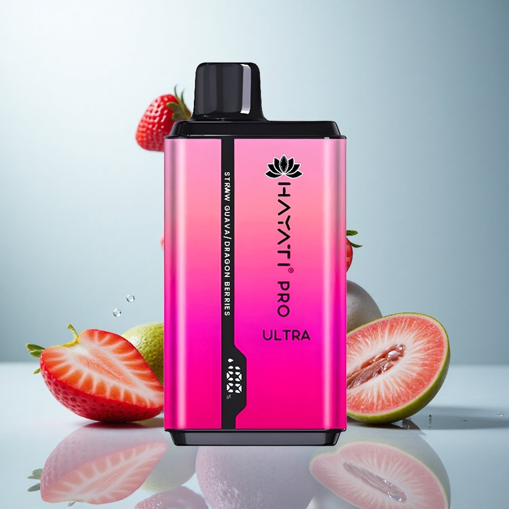 Hayati Pro Ultra 15000 Erdbeer-Guava-Drachenbeeren mit 850mAh und 12ml