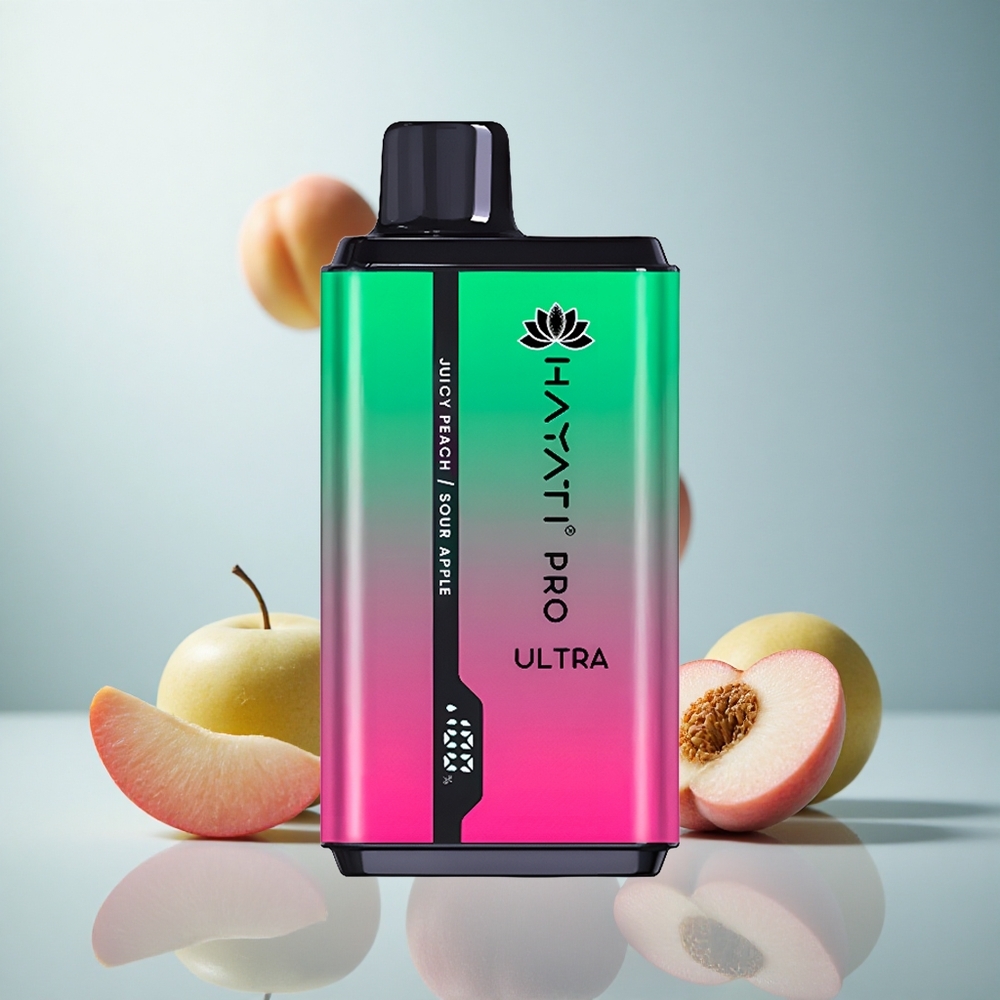 Hayati Pro Ultra 15000 Saurer Apfel Saftiger Pfirsich 850mAh 2
