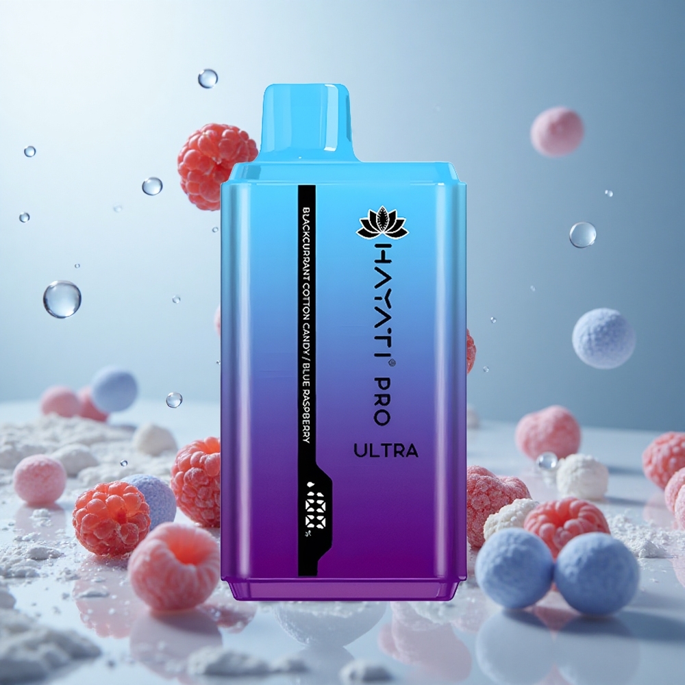 Hayati Pro Ultra 15000 Schwarze Johannisbeere Zuckerwatte Blaue Himbeere 850mAh 2