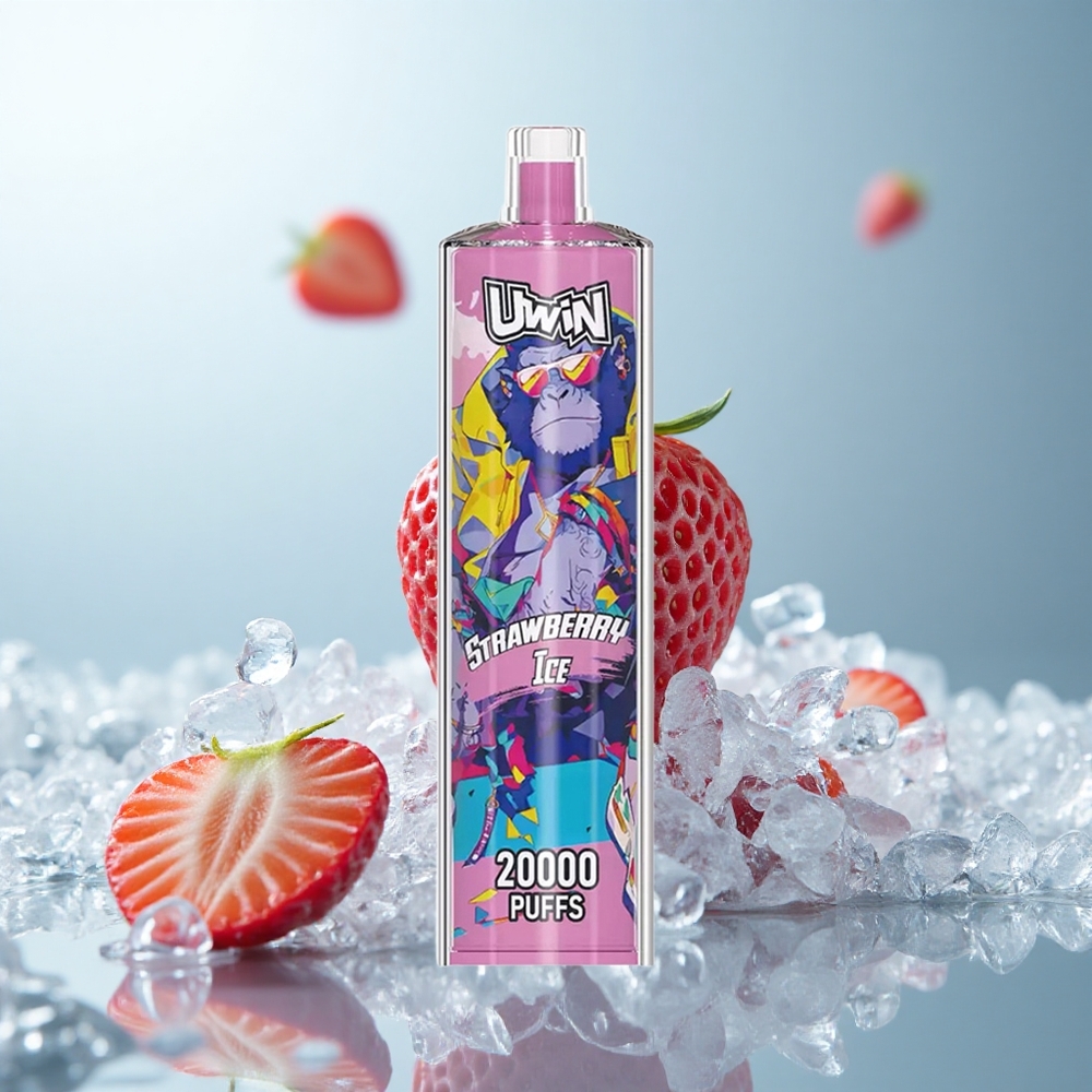 Uwin Shisha Hookah Crystal 20000 Puffs Erdbeereis Typ-C Mesh