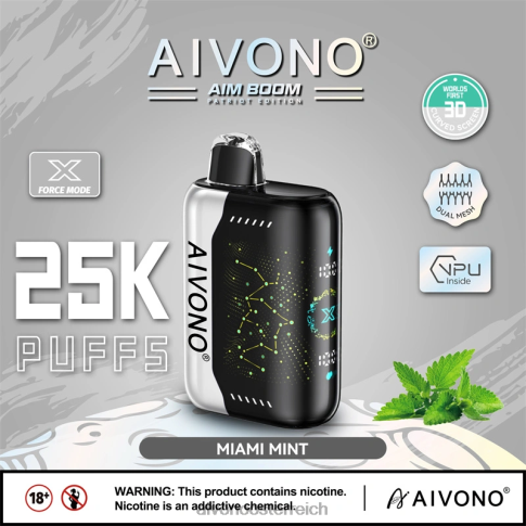 Aivono AIM BOOM 25000 Miami-Minze N8240349 | Aivono Österreich