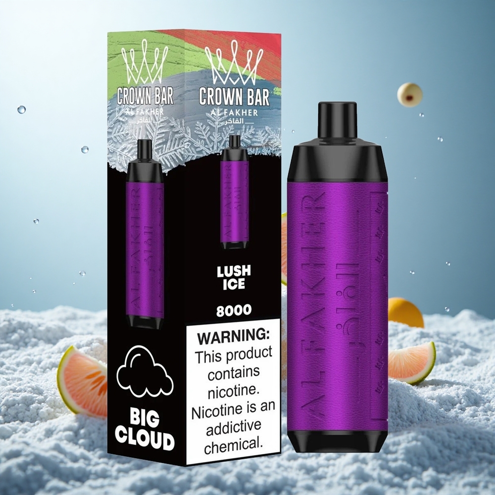 Al Fakher Crown Bar 8000 Crystal Eisige Pracht Typ-C 0,6 Ohm