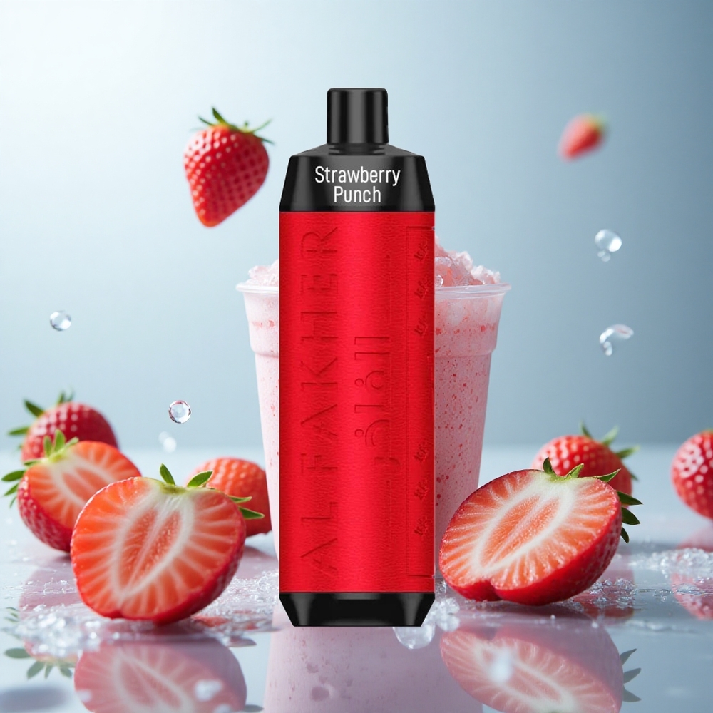 Al Fakher Crown Bar 8000 Crystal Erdbeer-Punch mit 5mg Nikotin und Typ-C-Ladung