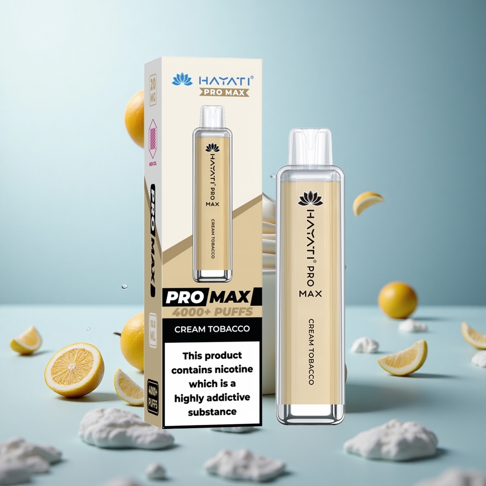 Hayati Pro Max 4000 Creme Tabak Dual Coil Rechargebar