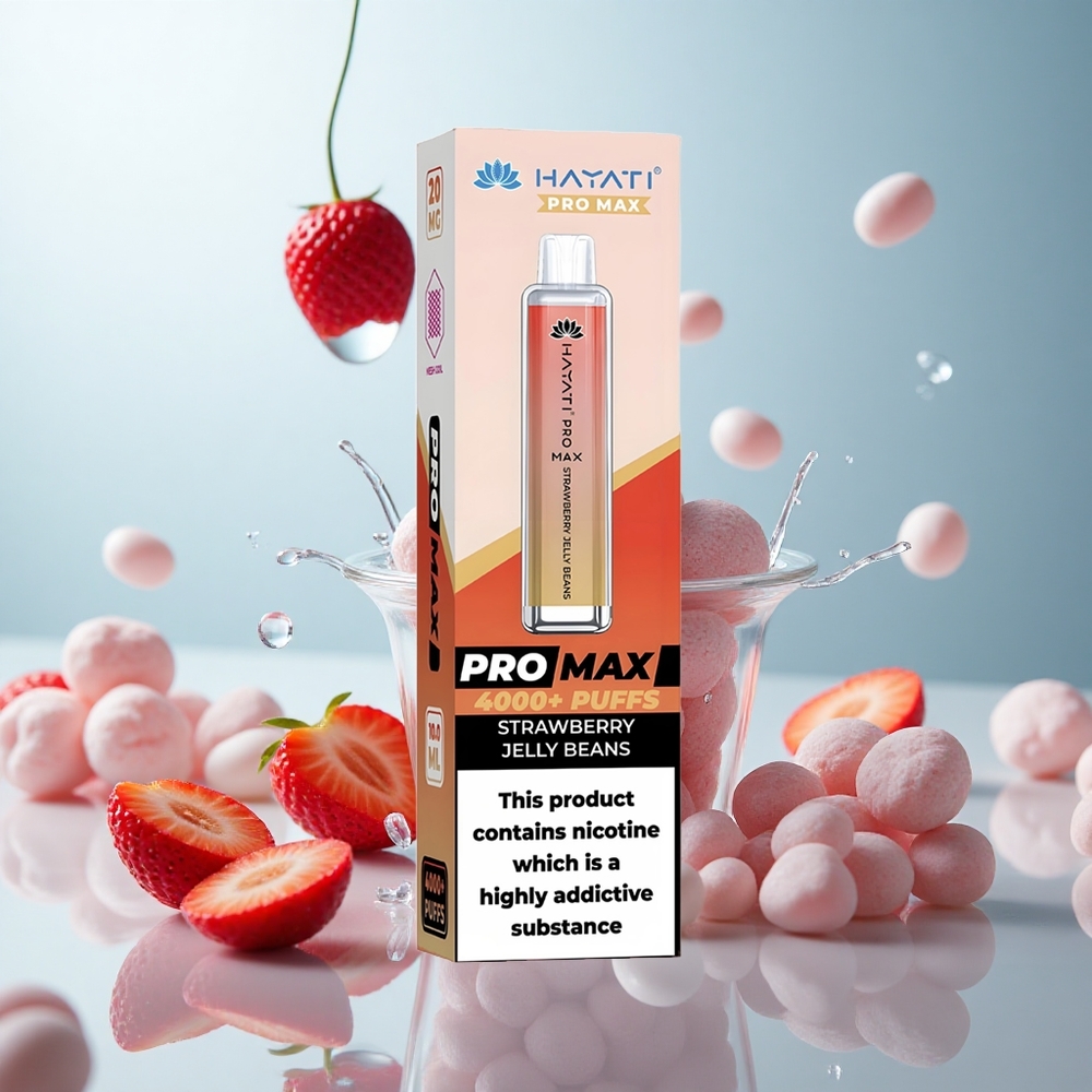 Hayati Pro Max 4000 Erdbeer-Gelee-Bohnen Dual-Mesh LED