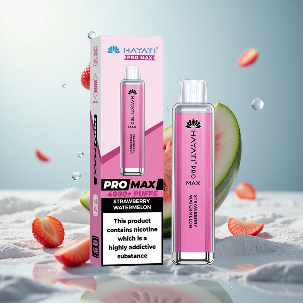 Hayati Pro Max 4000 Erdbeer-Wassermelone Dual-Mesh Kristall