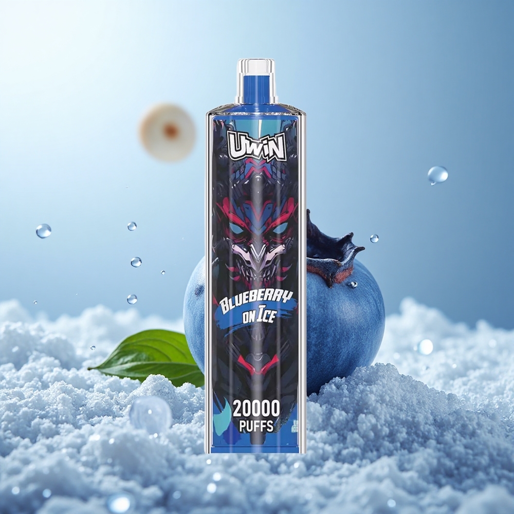 Uwin Shisha Hookah Crystal 20000 Puffs Blaubeere Auf Eis Mesh Typ-C