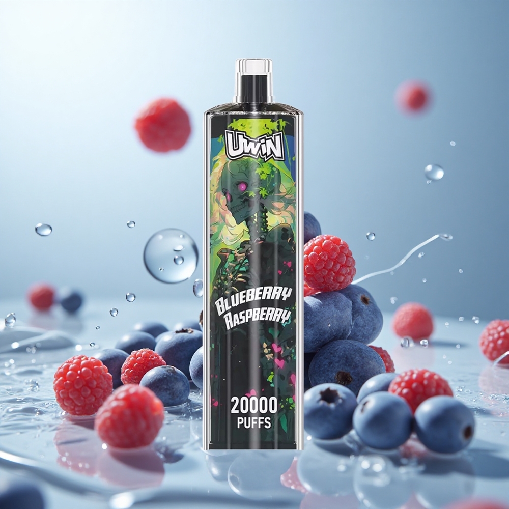 Uwin Shisha Hookah Crystal 20000 Puffs Blaubeere Himbeere Mesh Typ-C