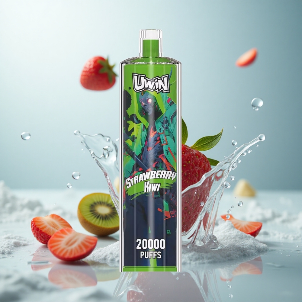Uwin Shisha Hookah Crystal 20000 Puffs Erdbeer-Kiwi Typ-C Mesh