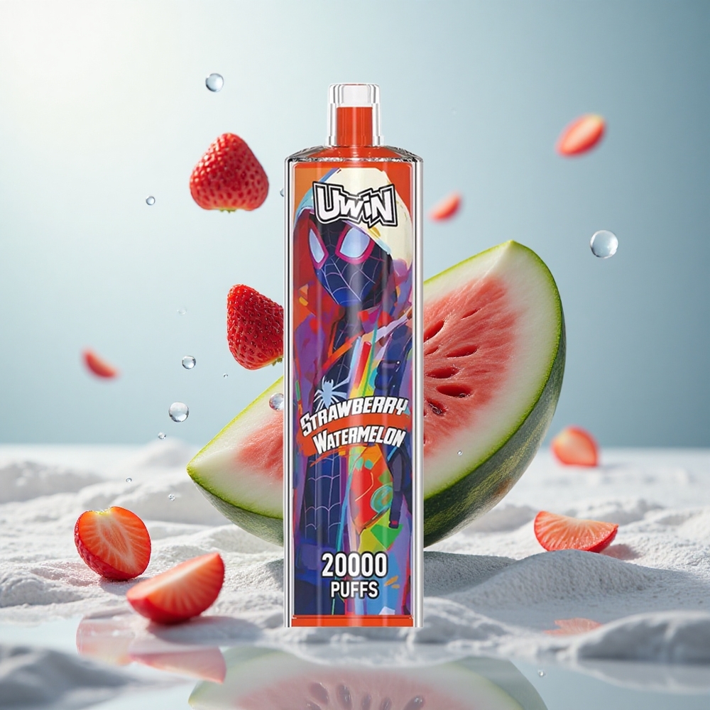 Uwin Shisha Hookah Crystal 20000 Puffs Erdbeer-Wassermelone Typ-C Mesh