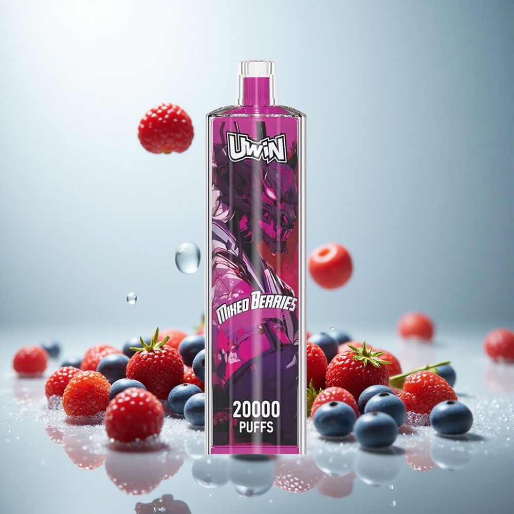 Uwin Shisha Hookah Crystal 20000 Puffs Mixed Beeren Mesh Coil Rechargebar Typ-C