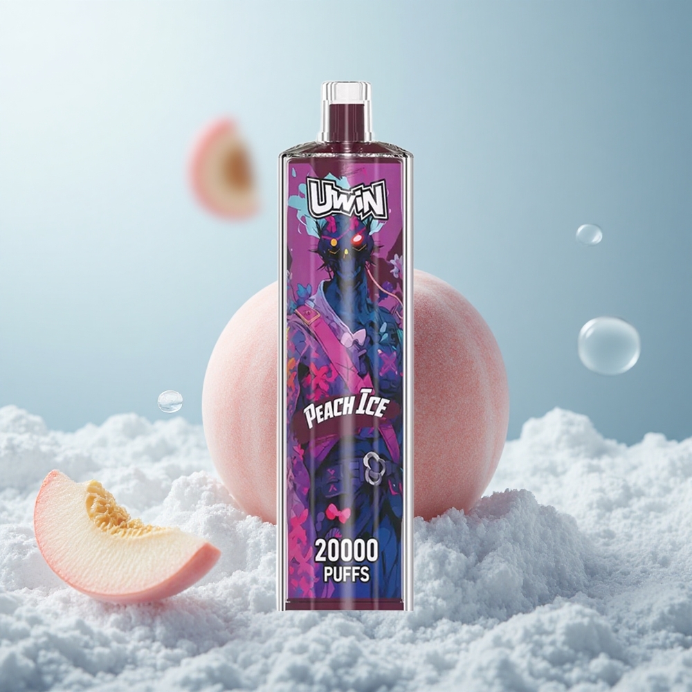 Uwin Shisha Hookah Crystal 20000 Puffs Pfirsich-Eis Mesh 22ml