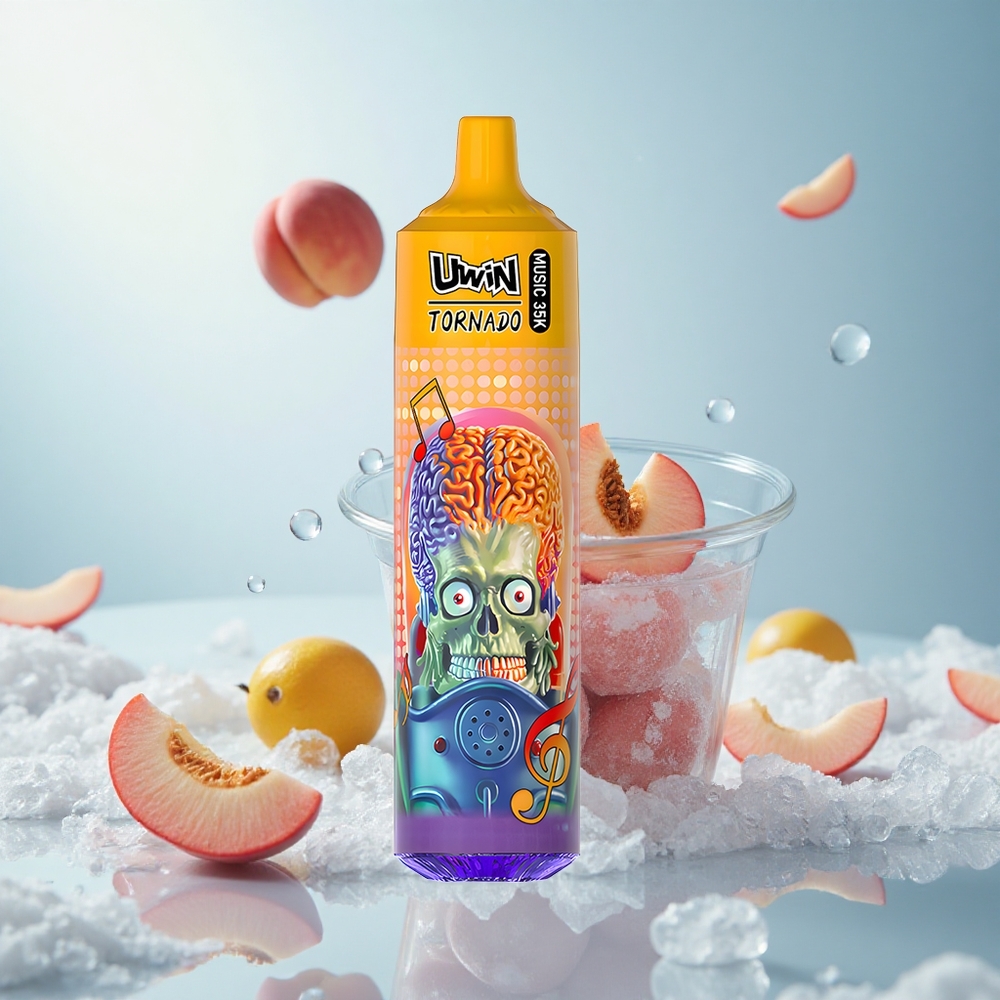 Uwin Tornado 35K Music Sommerpfirsich-Eis mit 5% Nikotin und Mesh-Coil